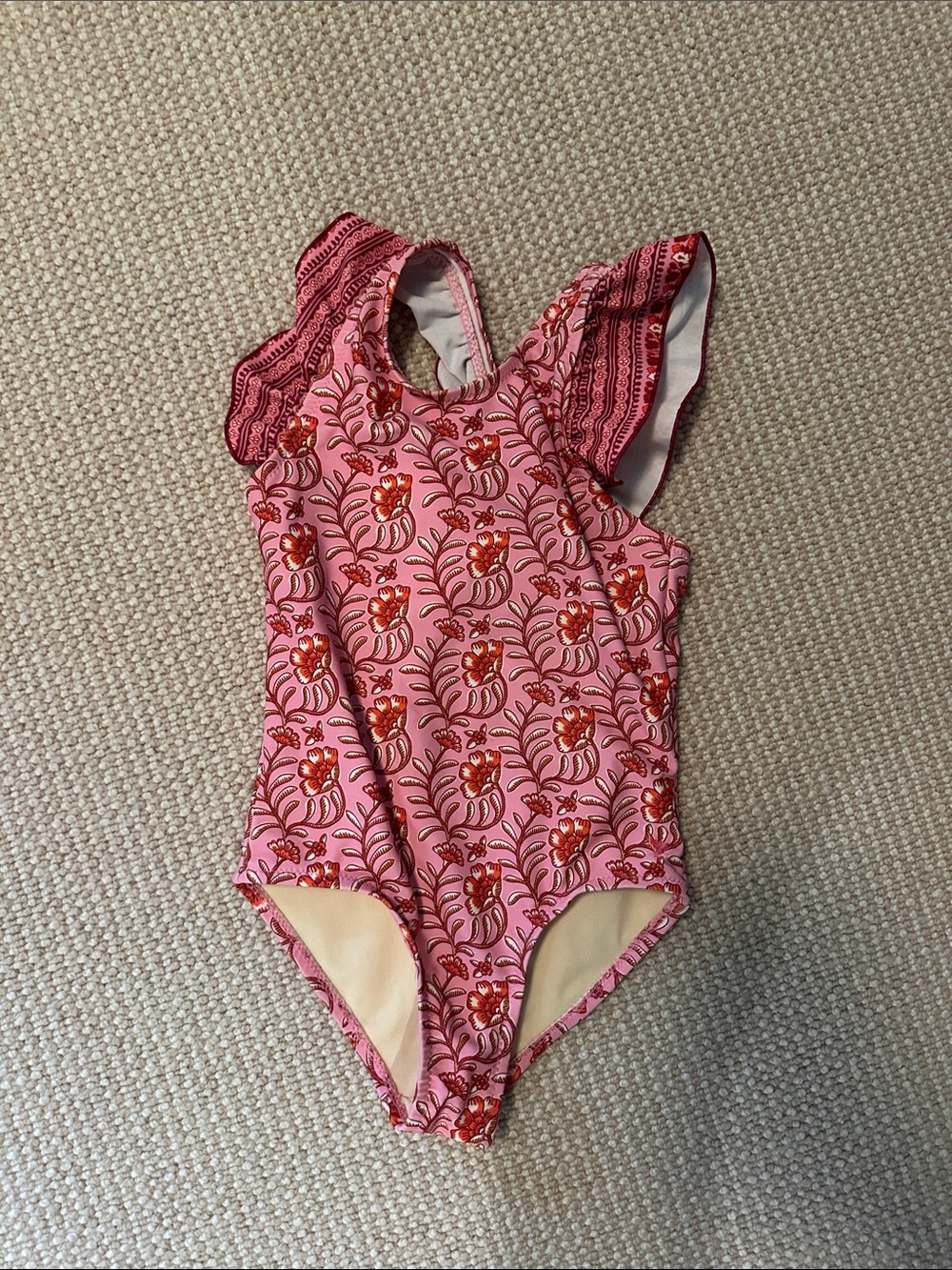Pink Chicken Kids Pink Floral One-Piece Swimsuit